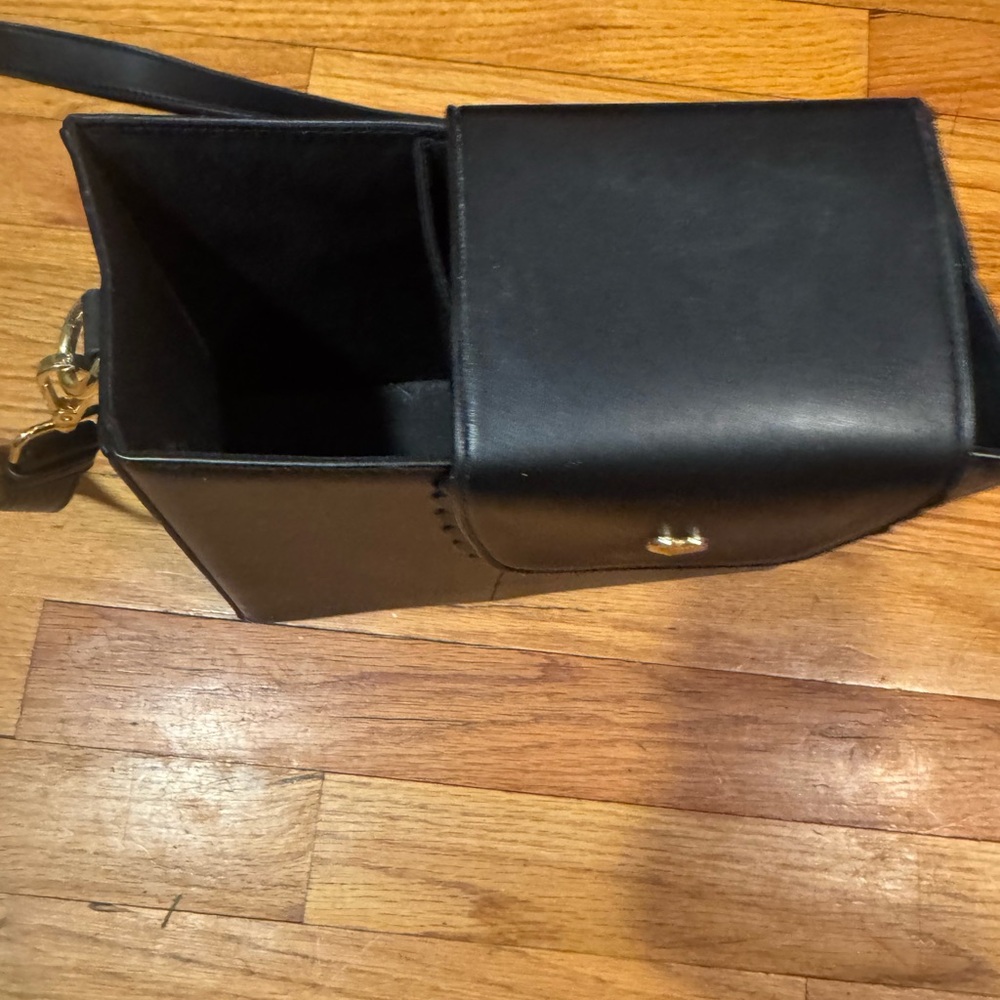 Black Leather Crossbody Bag